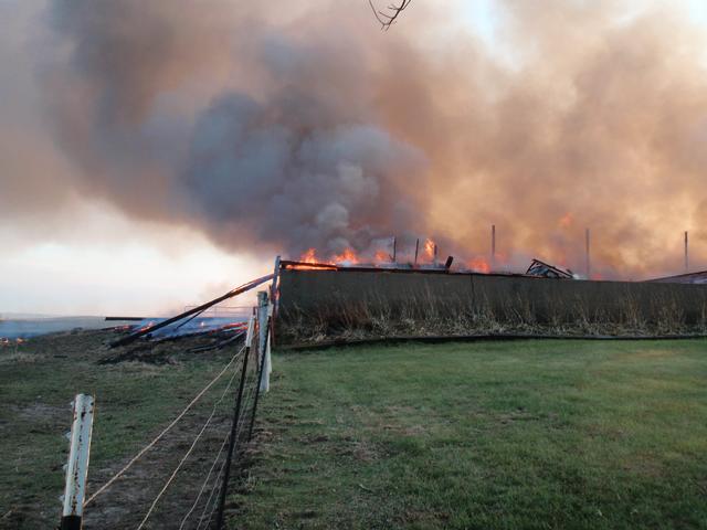 Jim Kennedy barn fire, November 17, 2010
